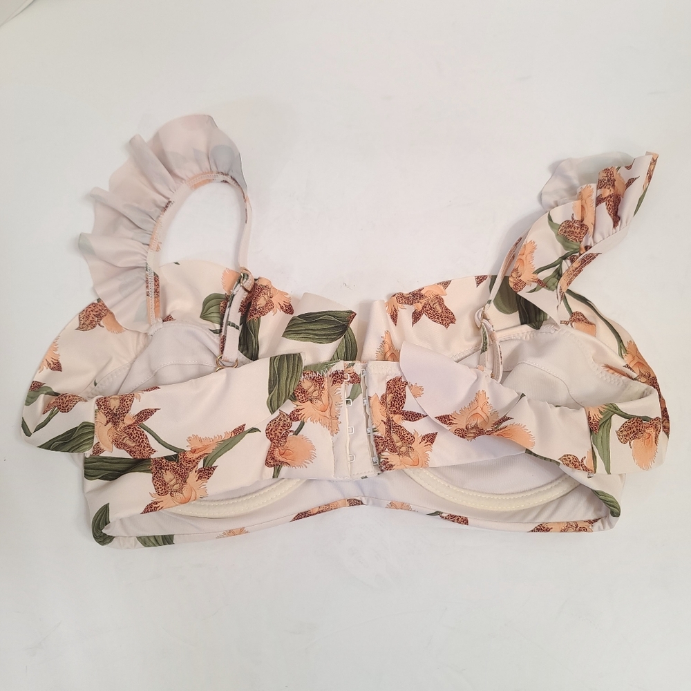 Agua Bendita Floral Ruffle Bikini Top - Picture 3 of 6